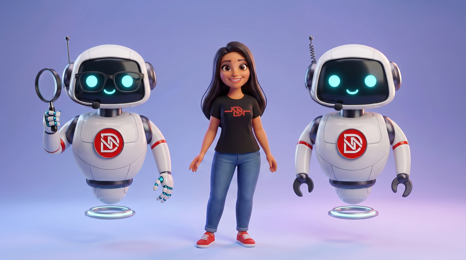 The DVA agent team — Vera, Lisa, and Vox